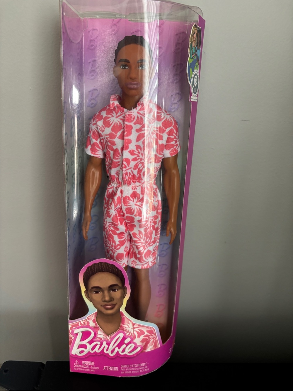 Barbie Pink & White Floral Kids One-Piece Romper